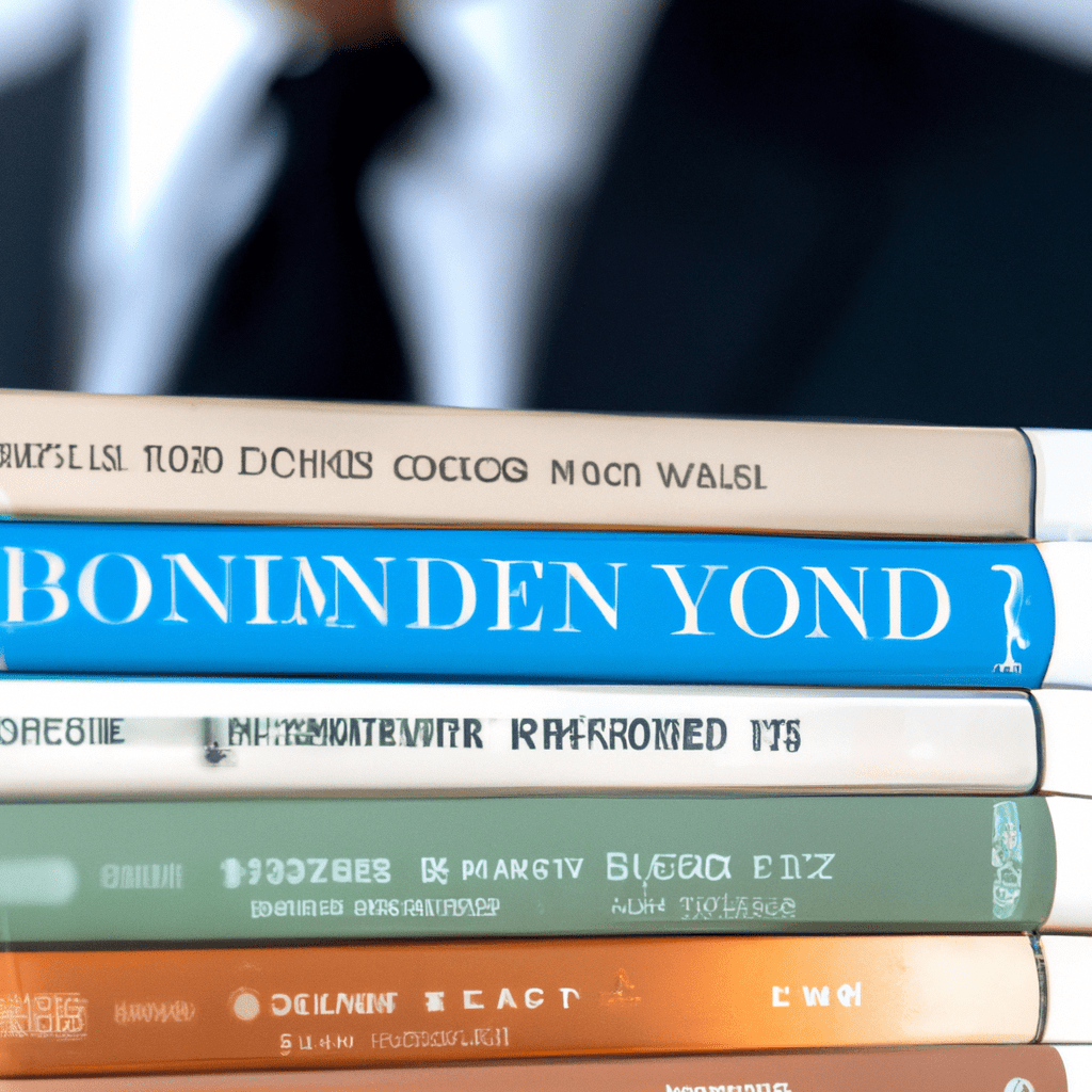 3 - PHOTO: A person reading a stack of books about bond investments, representing the importance of knowledge and education in successful bond investing. Nikon D850. No text.. Sigma 85 mm f/1.4. No text.