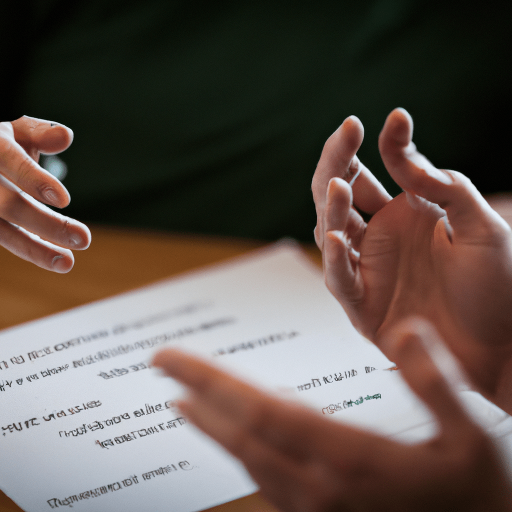 2 - [Text] A photo of hands analyzing different scenarios on a chart with various variables and potential outcomes.. Sigma 85 mm f/1.4. No text.