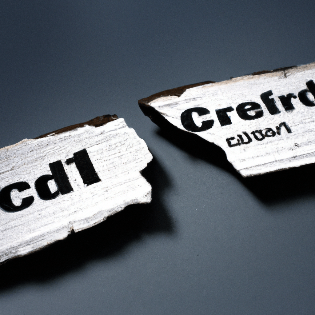 3 - [A photo of a broken credit rating symbolizing the risk of investing in bonds with low issuer creditworthiness]. Sigma 35 mm f/1.4. No text.. Sigma 85 mm f/1.4. No text.