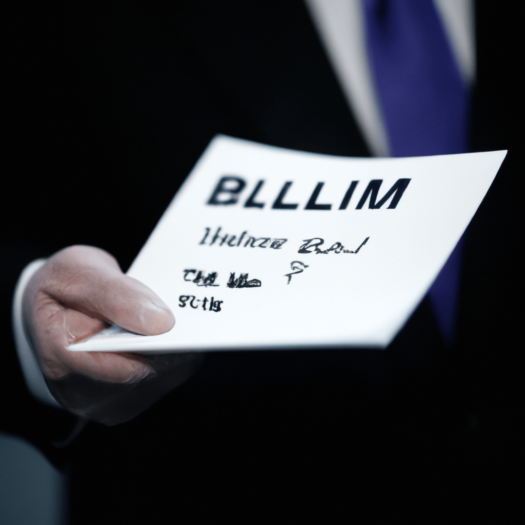 A photo of a businessman holding a promissory note, illustrating the use of bill financing to secure business transactions. Sigma 85 mm f/1.4. No text.. Sigma 85 mm f/1.4. No text.