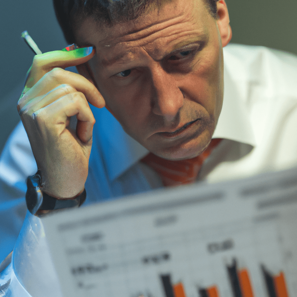 2 - [Image: A person analyzing investment charts with a worried expression] 