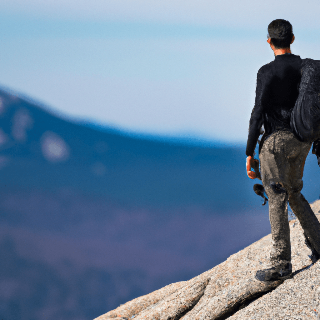 [FOTO] Hiker standing on top of a mountain, looking out into the vast world of bond investments.. Sigma 85 mm f/1.4. No text.