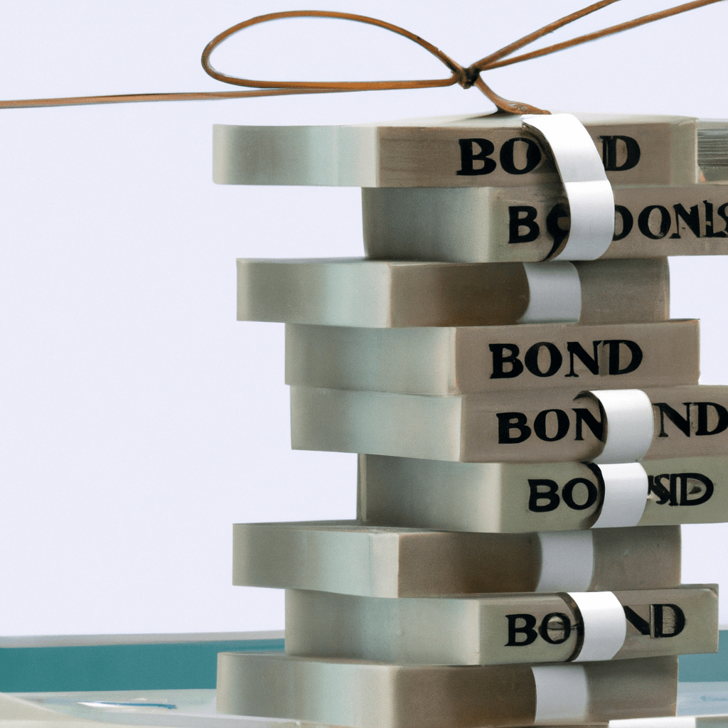 [An illustration of a stack of bonds representing the safety and stability of bond investing.]. Sigma 85 mm f/1.4. No text.