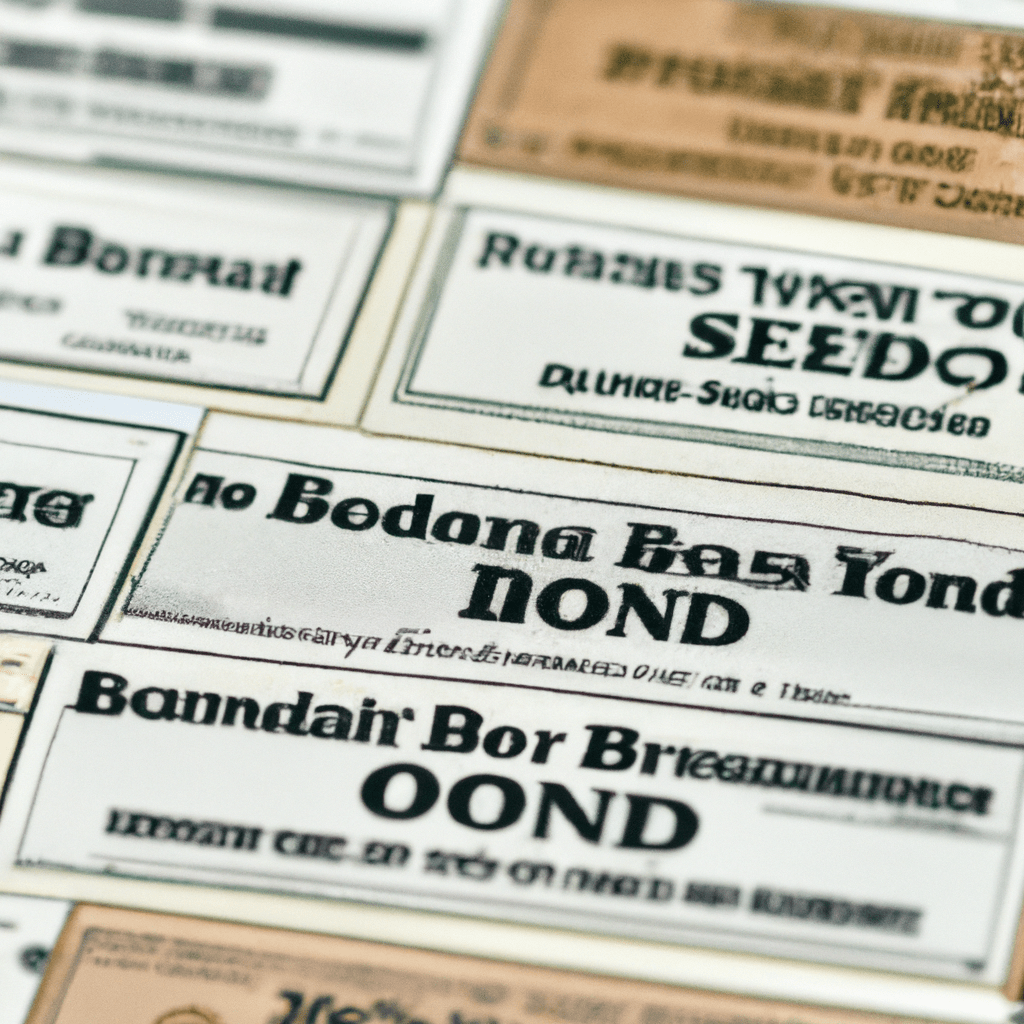 PHOTO: A diverse range of bonds representing different types of investments, including corporate, government, municipal, mortgage, and convertible bonds.. Sigma 85 mm f/1.4. No text.
