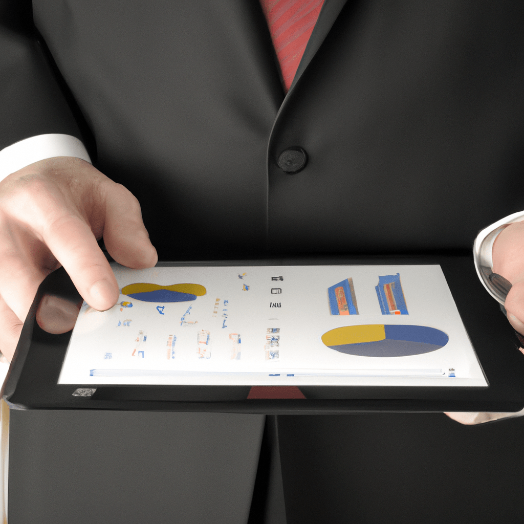2 - [A businessman analyzing a financial chart on his tablet.]. Nikon D750. No text.. Sigma 85 mm f/1.4. No text.