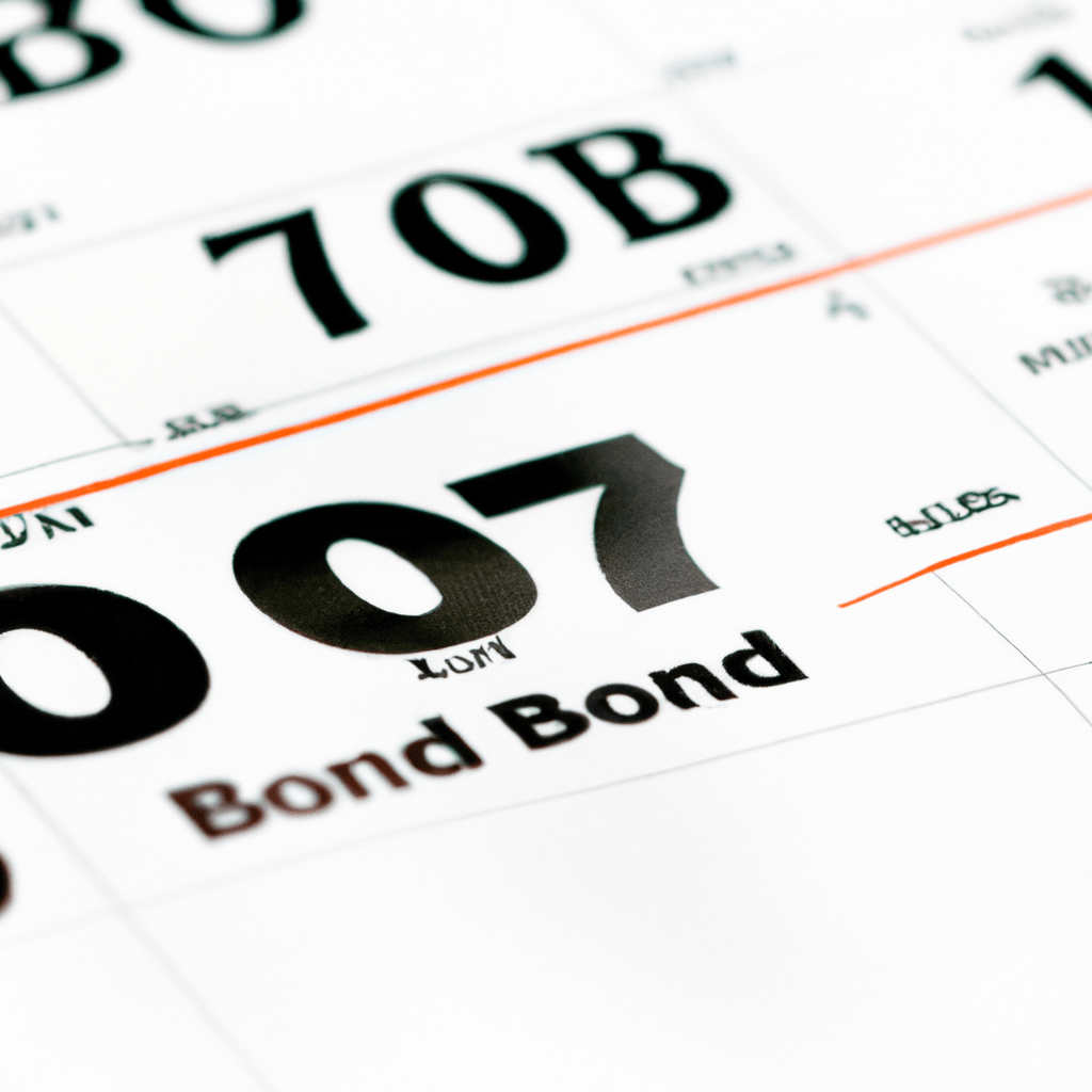 [A picture of a calendar with bond-related events marked.]. Sigma 85 mm f/1.4. No text.