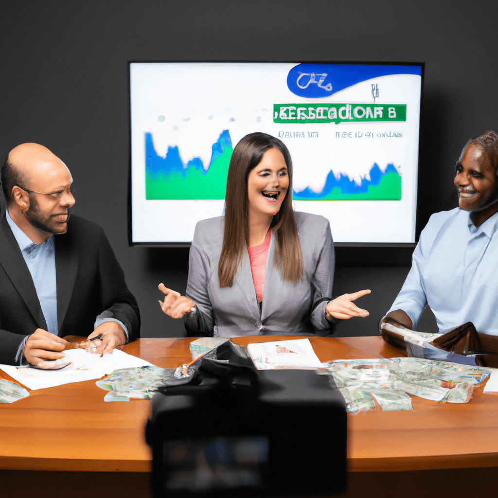 A diverse team producing an engaging educational video on bond investments, using graphs and real-life examples to captivate viewers. Shot with a Sigma 85mm f/1.4 lens.. Sigma 85 mm f/1.4. No text.