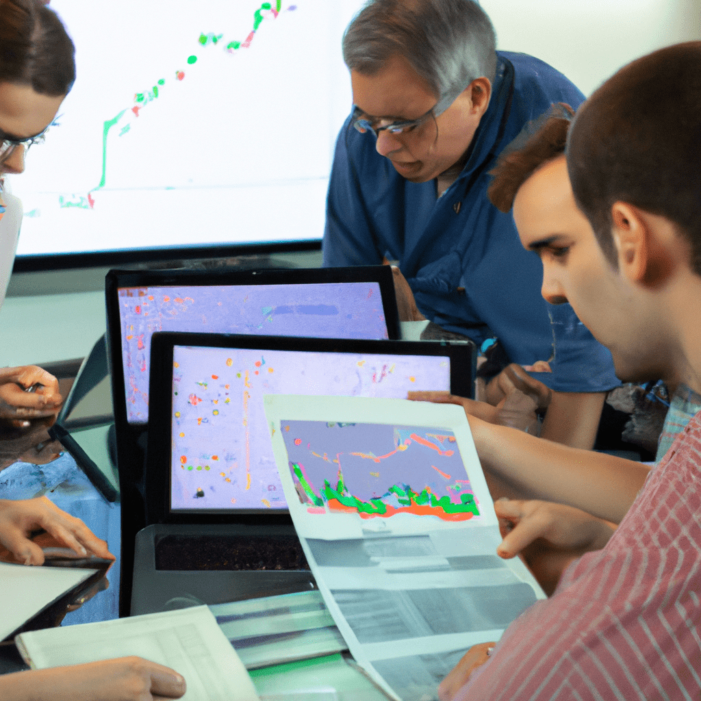 A diverse group of investors analyzing market barrier funds, discussing investment strategies and risk tolerance with charts and graphs. Sigma 50 mm f/1.8.. Sigma 85 mm f/1.4. No text.